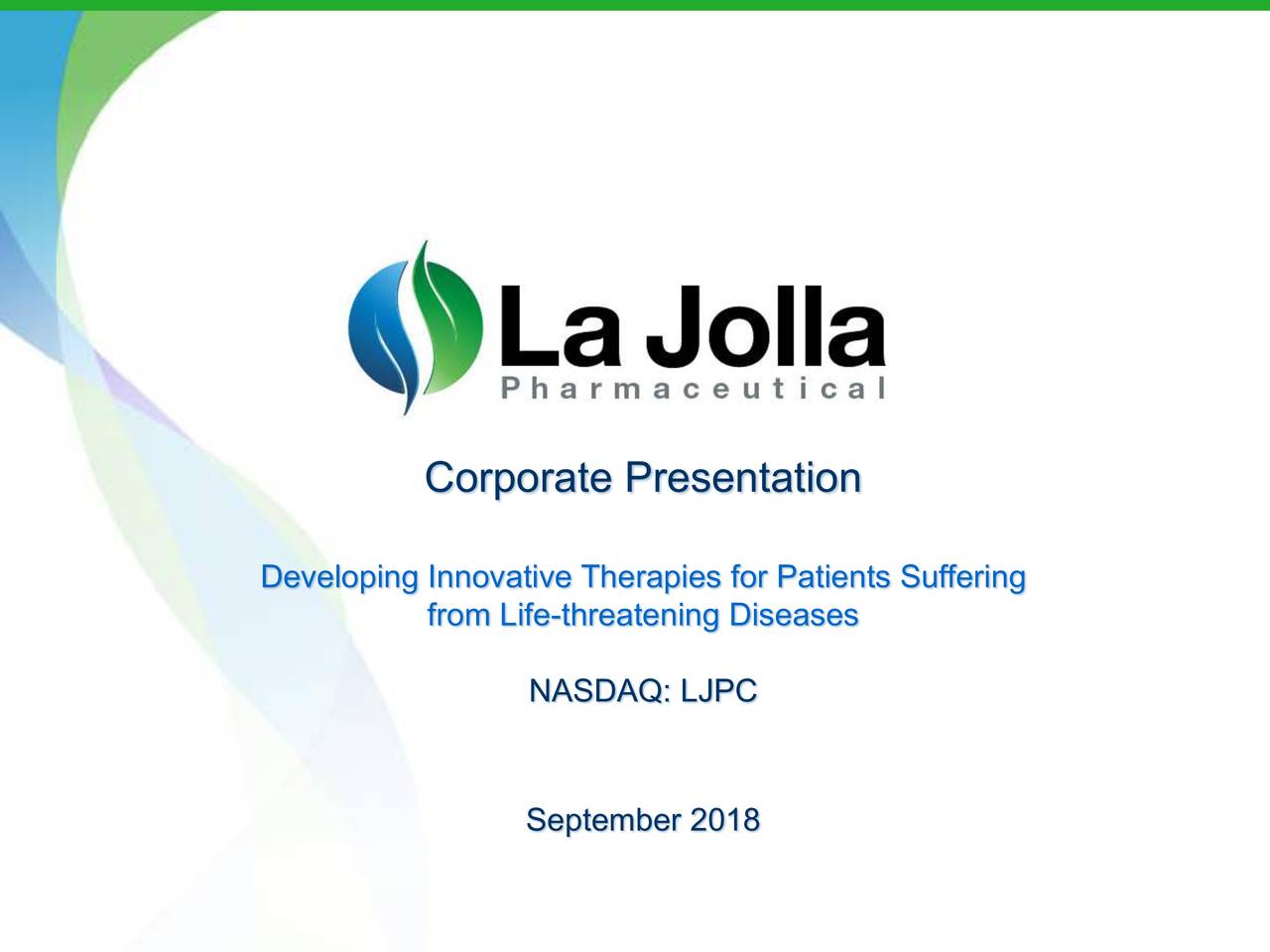 La Jolla Pharmaceutical (LJPC) Presents At Rodman & Renshaw.C