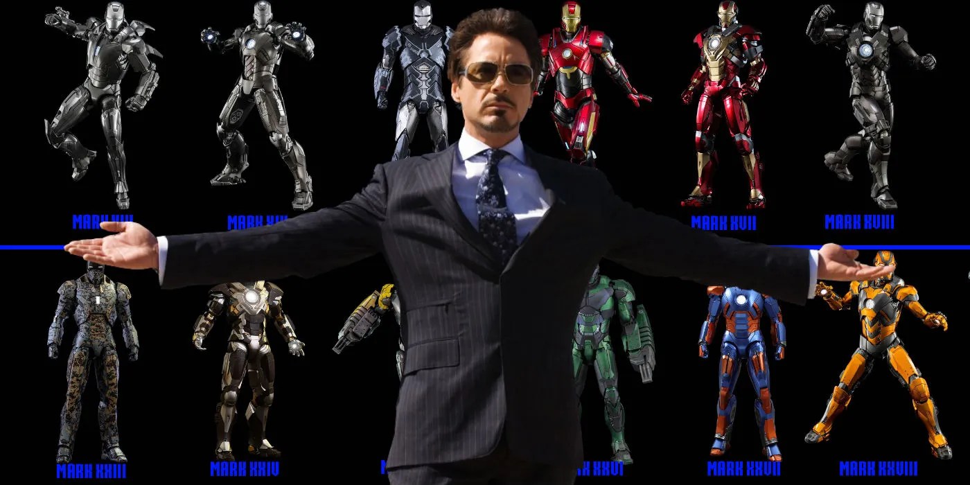 Every Iron Man Suit From the MCU in One Image Screen Rant
