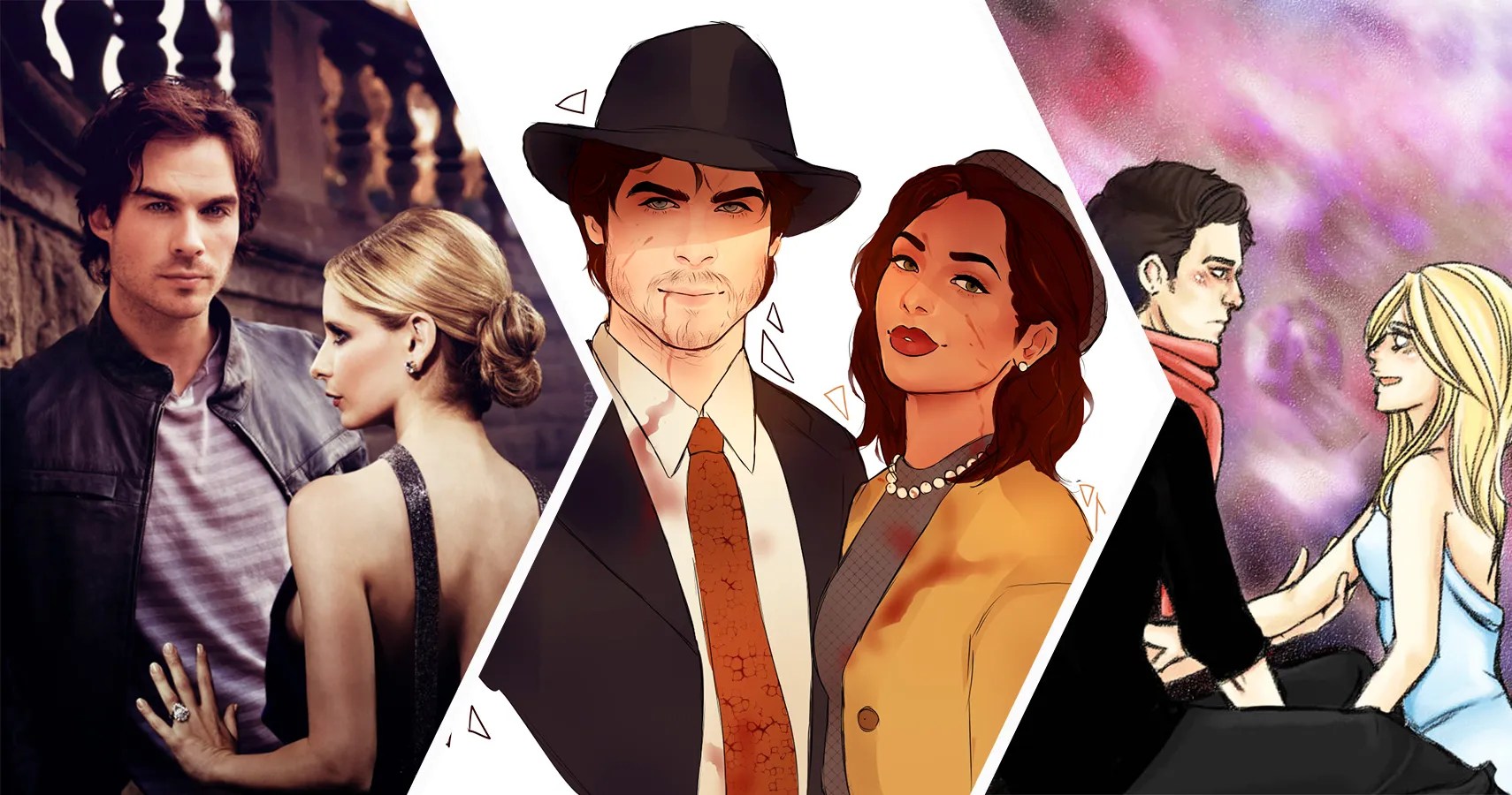 20 Fan Redesigns Of Unexpected Vampire Diaries Couples
