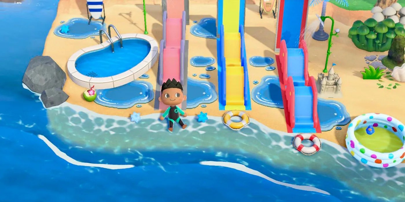 Animal Crossing Player Builds An Awesome OceanSide Water Park