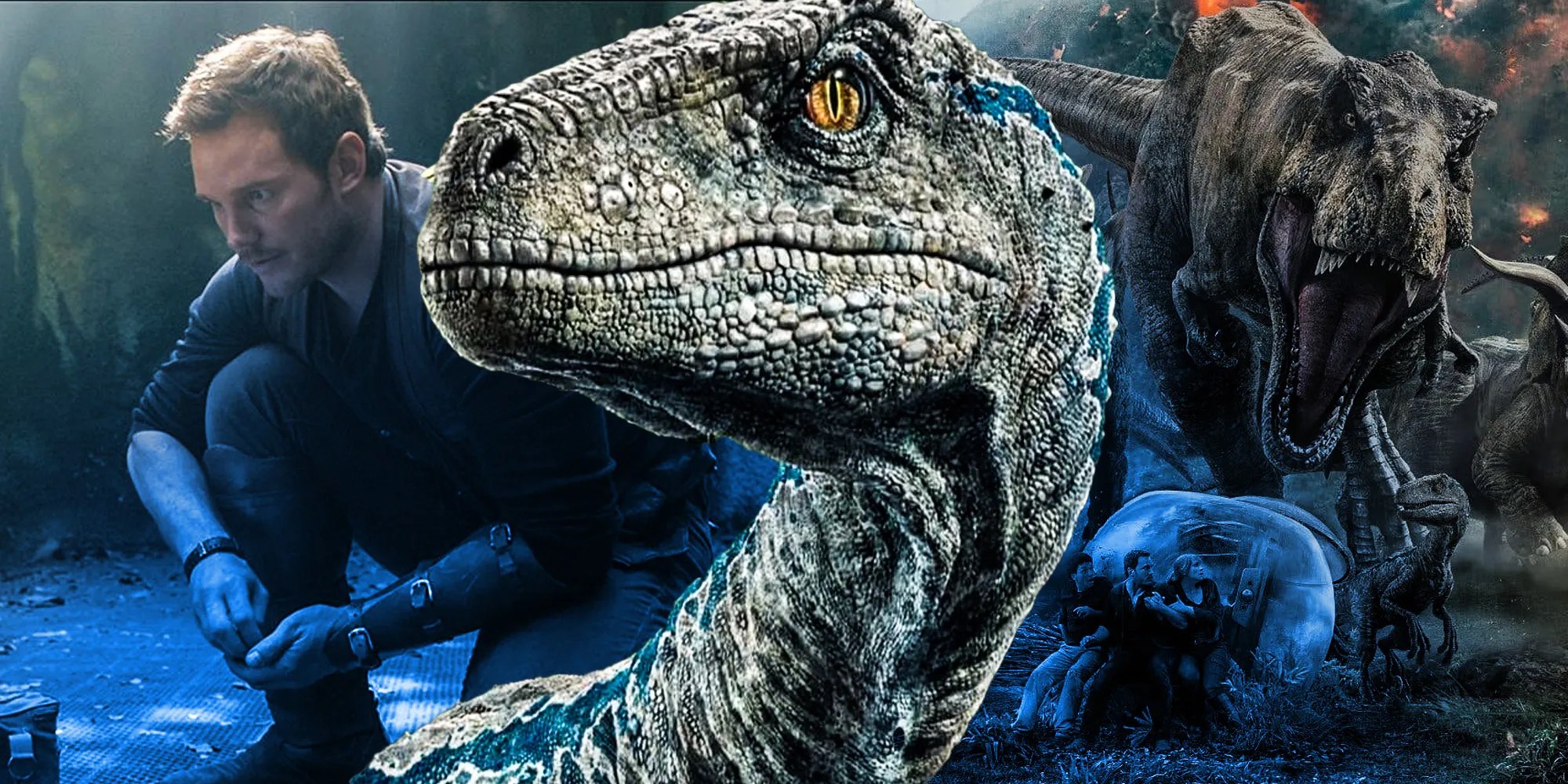Jurassic world chomp n roar velociraptor blue fallen kingdom dinosaur head cover. What Happened To Blue Between Jurassic World Fallen Kingdom Revealed Geeky Craze