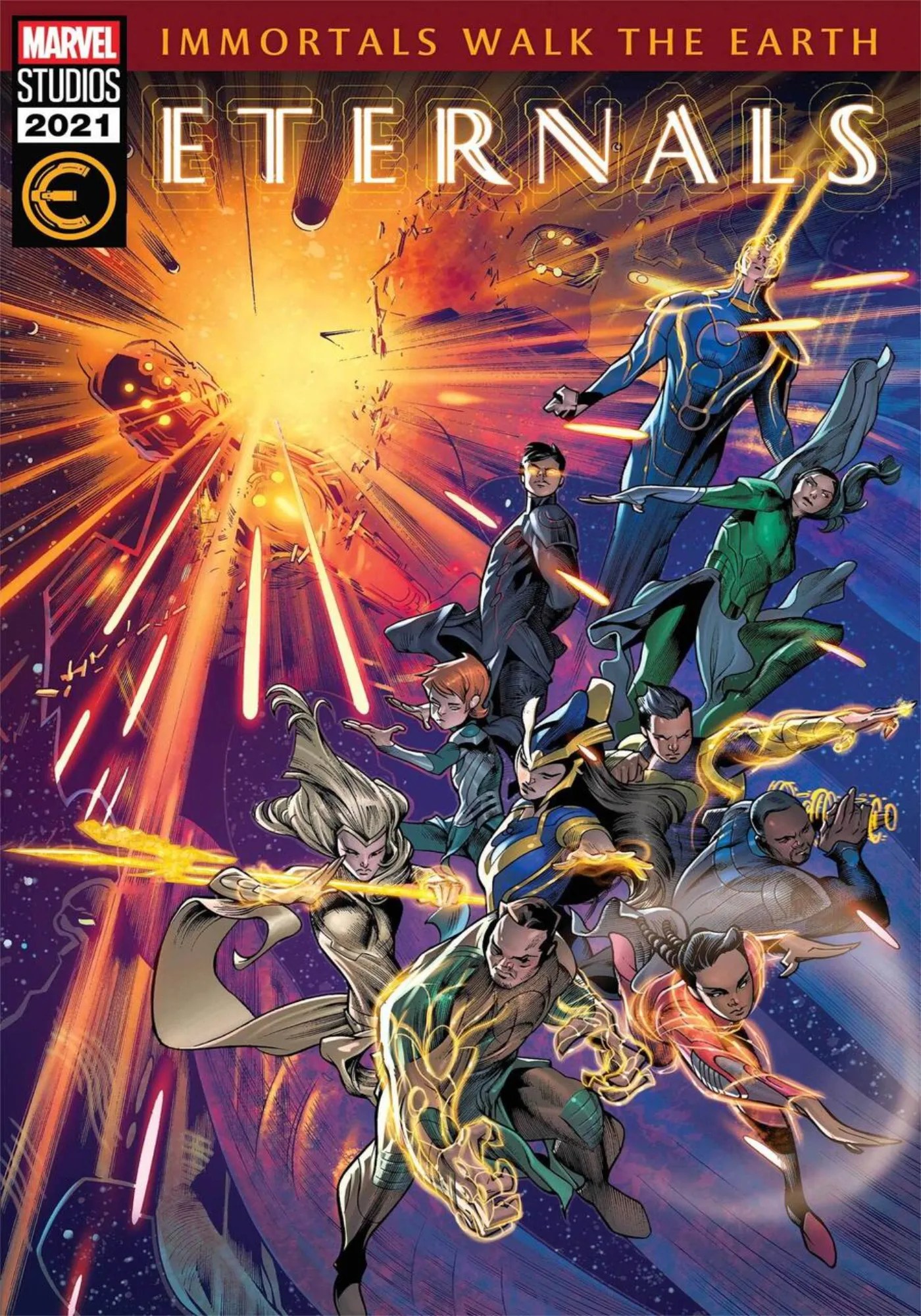 The MCU Eternals Unleash Their Powers in Marvel Comic Art Informone
