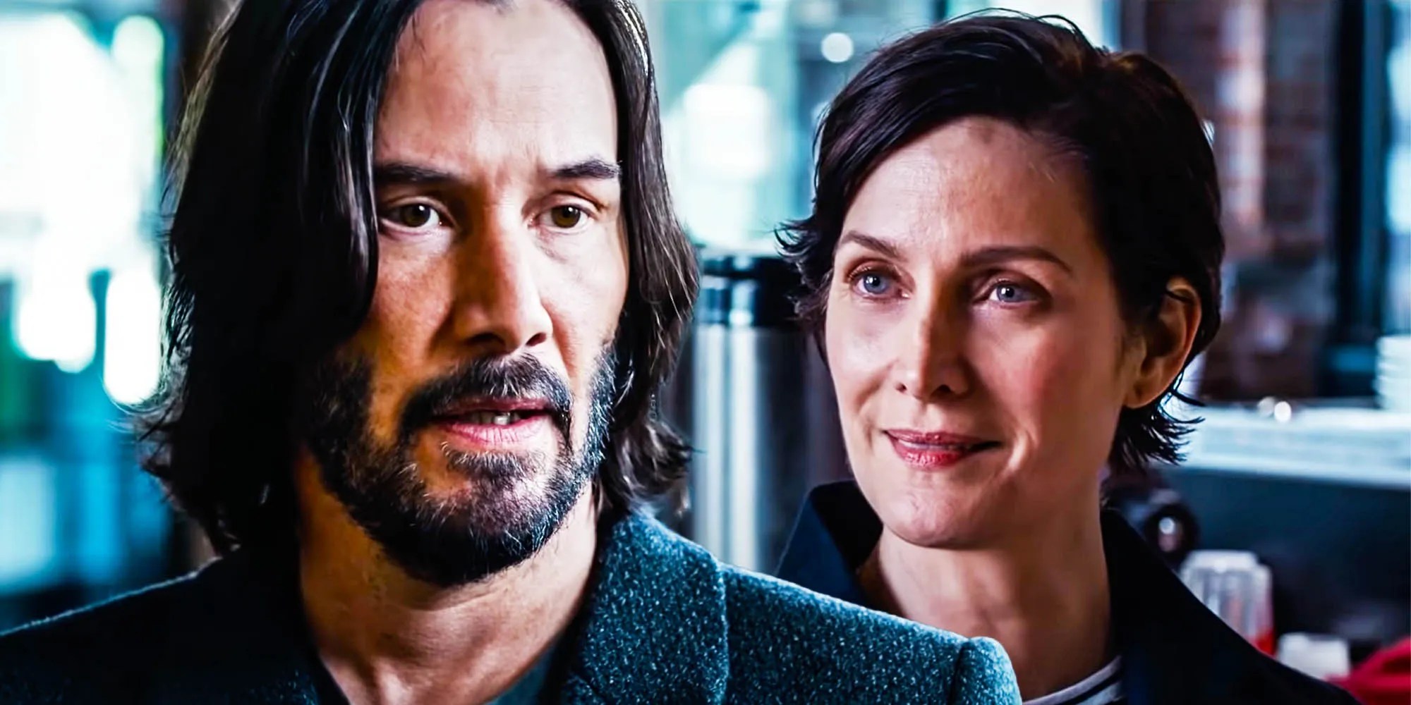 Keanu Reeves and Carrie Anne-Moss in Matrix