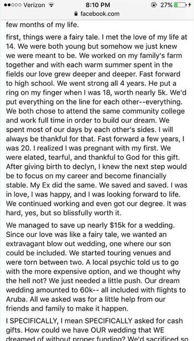 Bride cancels her wedding after guests refuse to pay for it Stuff.co.nz