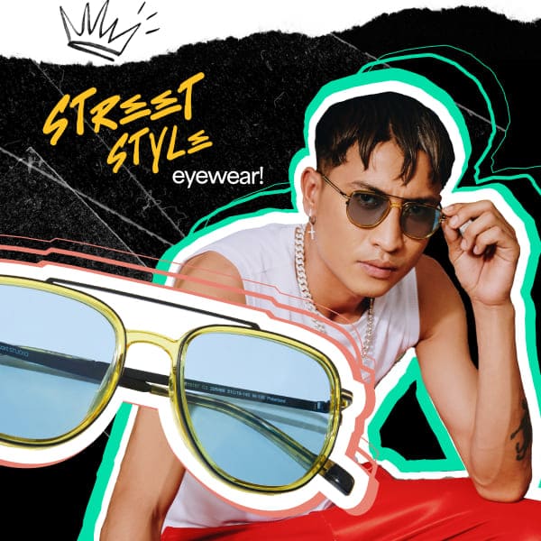 Buy Brown Blue Full Rim Rectangle/ Square Lenskart STUDIO Hip Hop LK S15198C1 Sunglasses at