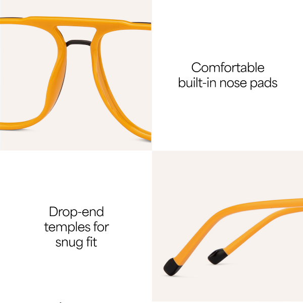 Yellow Gunmetal Full Rim Square Lenskart STUDIO LK E15184C2 Eyeglasses