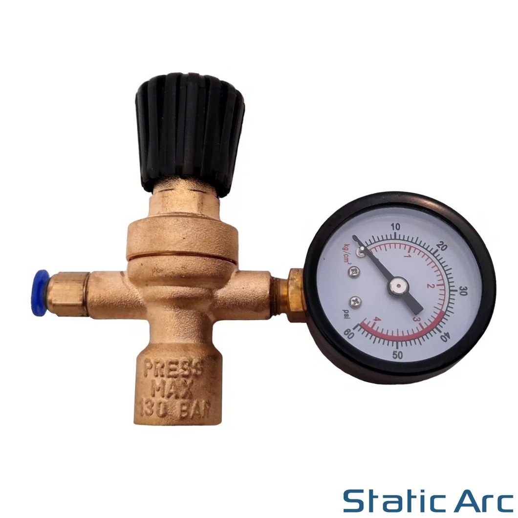 MINI GAS BOTTLE REGULATOR FLOW GAUGE DISPOSABLE CO2 ARGON MIG TIG WELDING 4mm