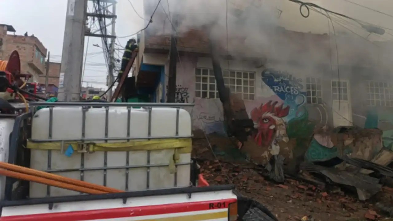 Incendio estructural en Soacha deja vivienda afectada