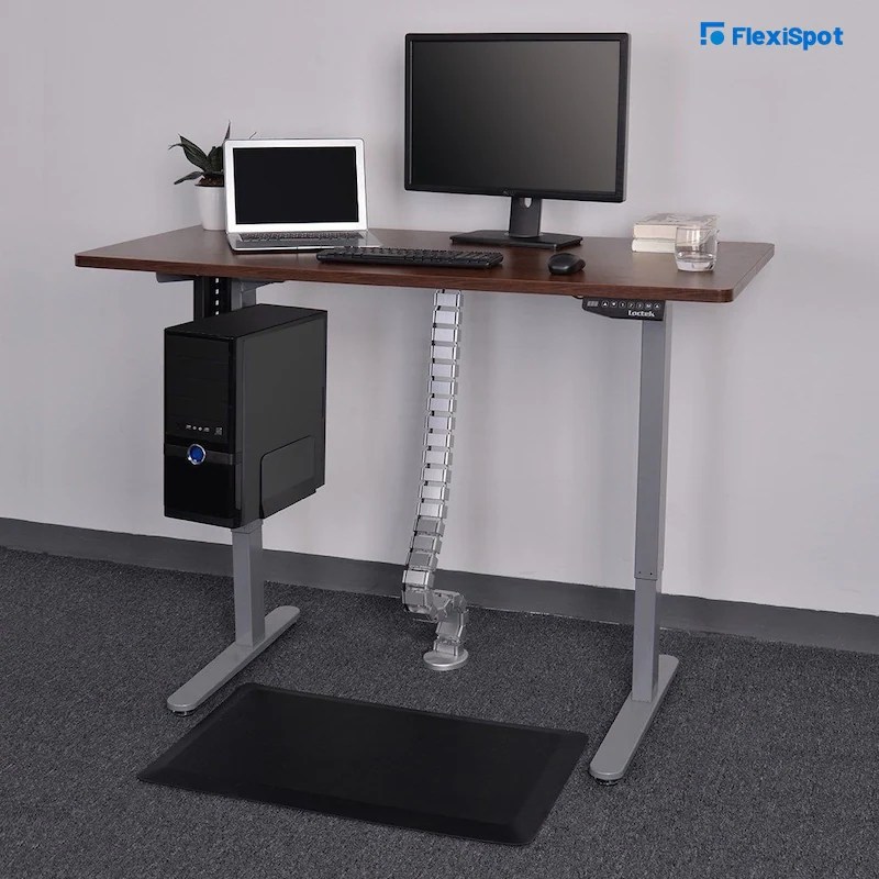 How to Fit Two Monitors on a Tiny Computer Desk FlexiSpot