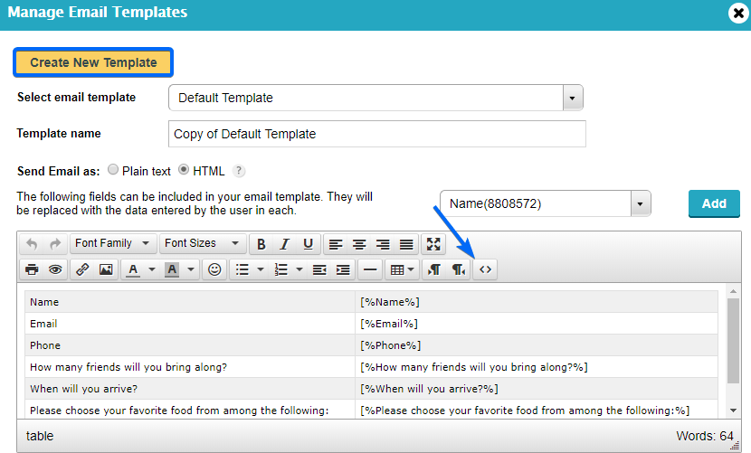 Can I integrate HTML tags in my email templates? CaptainForm
