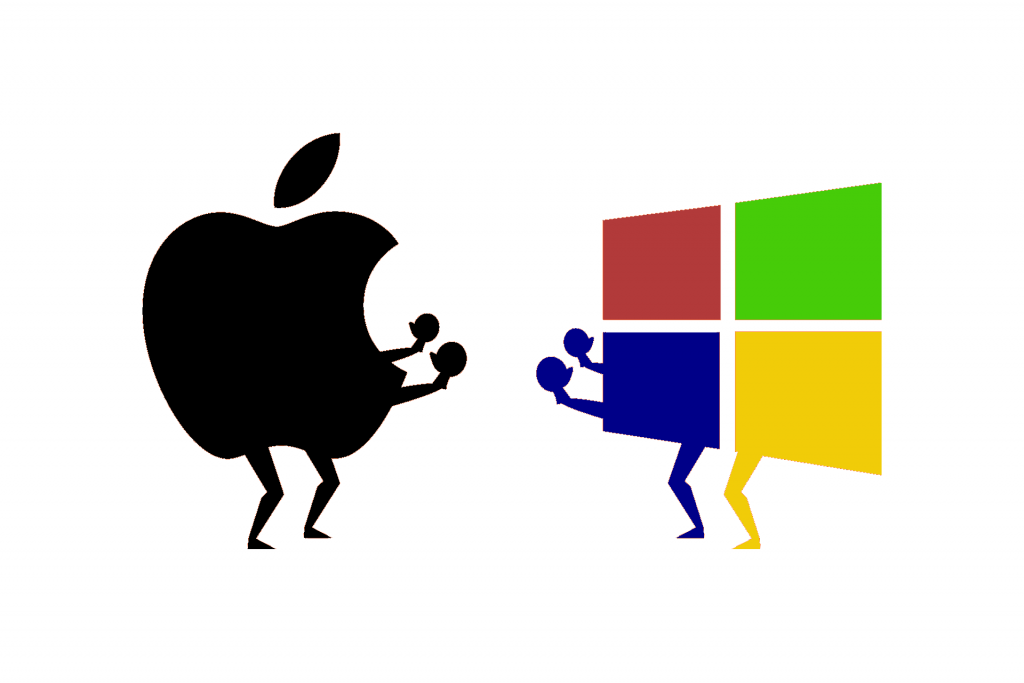 Apple versus Microsoft quién gana la competencia como la empresa más