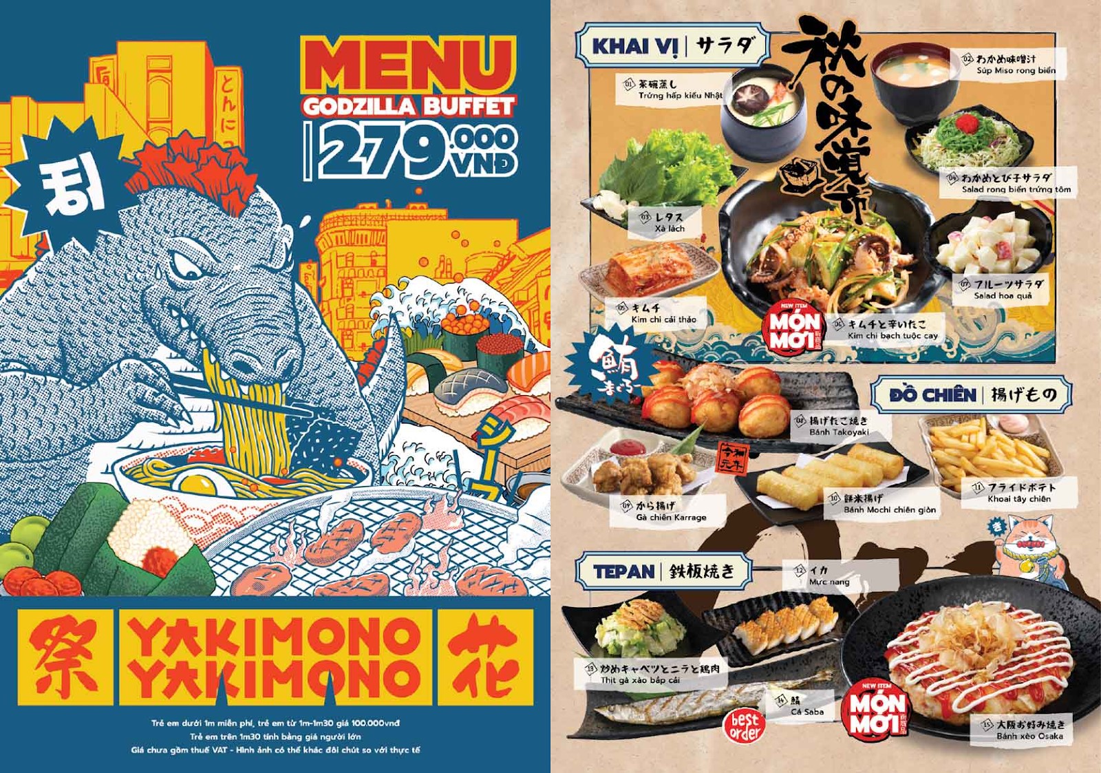 Yakimono Menu, Bảng Giá và Khuyến Mãi Mới Nhất