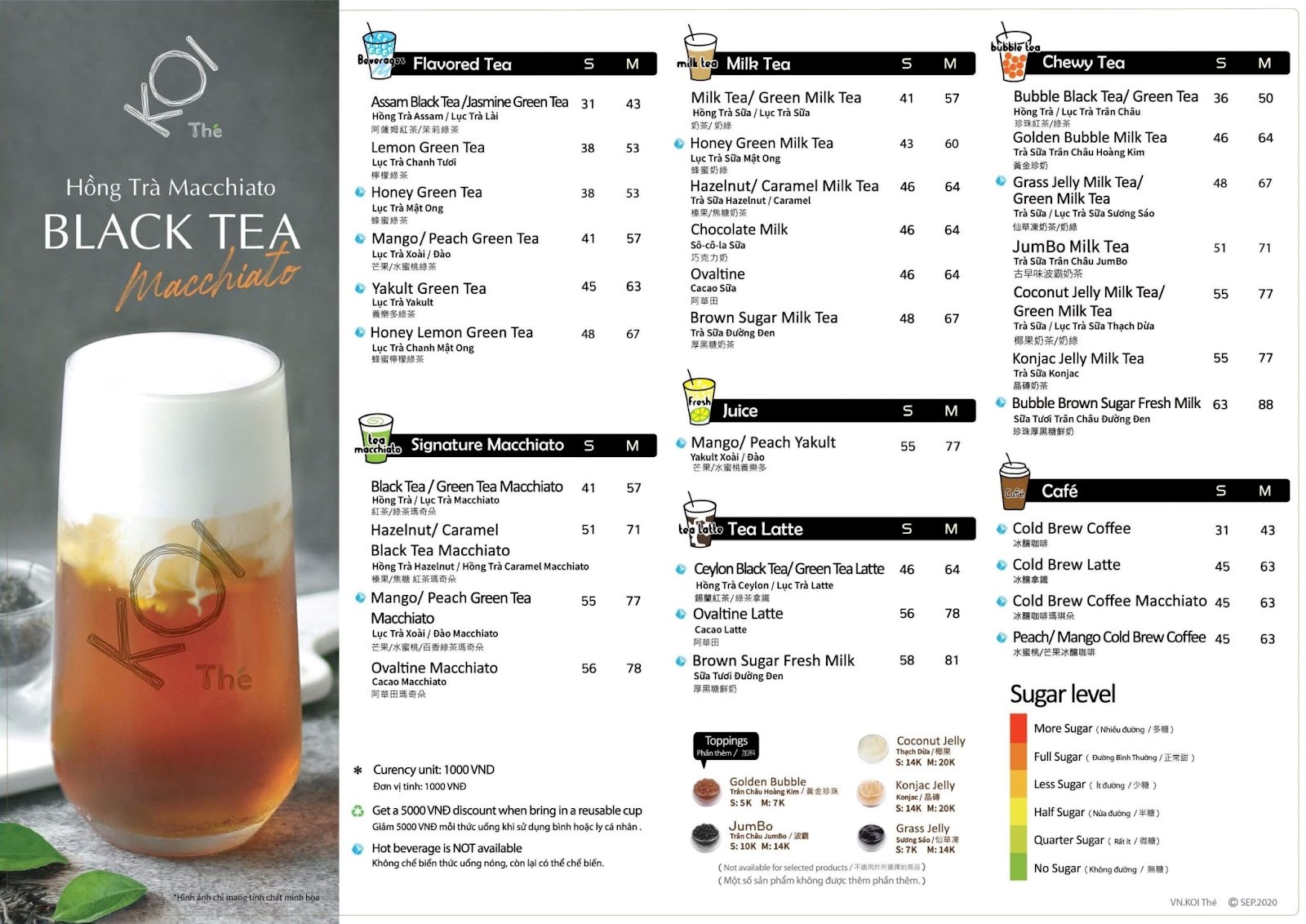 KOI Thé Menu, Bảng Giá và Khuyến Mãi Mới Nhất