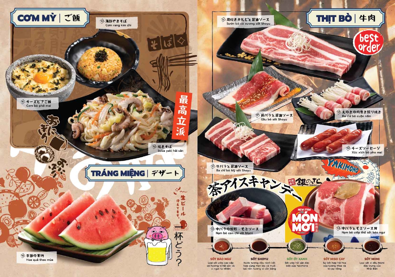 Yakimono Menu, Bảng Giá và Khuyến Mãi Mới Nhất