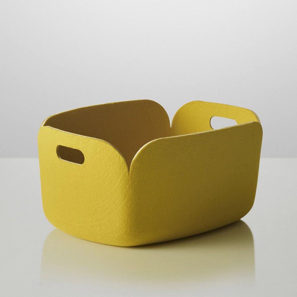Storage Basket Yellow Muuto Design Adult