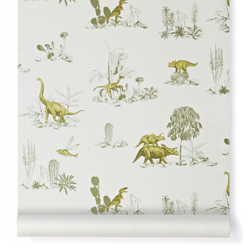 Dino wallpaper Yellow Sian Zeng Design Children