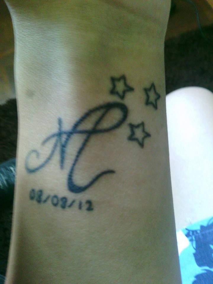 Alex Buchstaben / Kalligraphie Foto Tattoo 2907