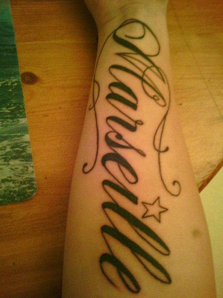 Alex Buchstaben / Kalligraphie Foto Tattoo 2908