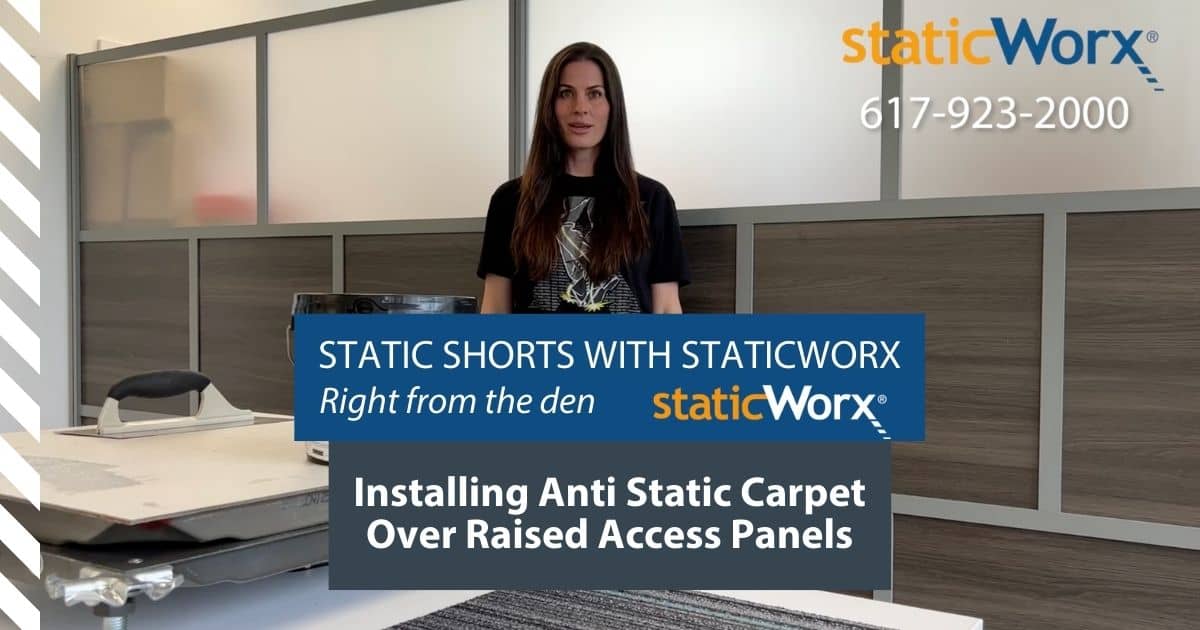 Video Installing Anti Static Carpet Over Raised Access Panels