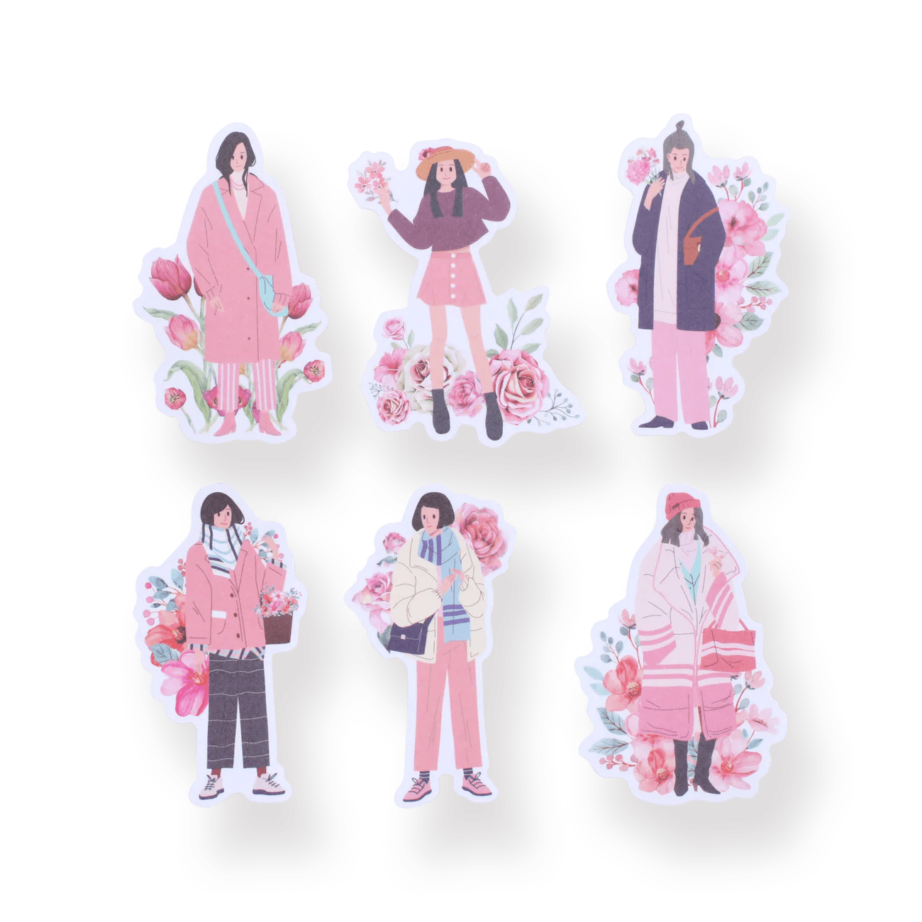Floral Girl Sticker Pack Pink Stationery Pal