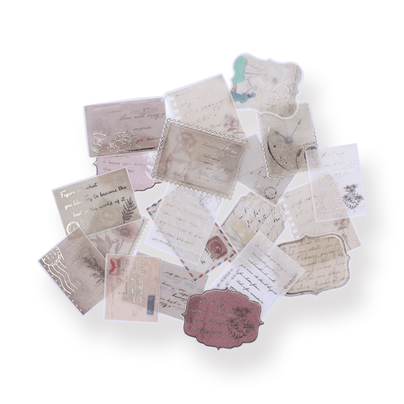 Vintage Sticker Pack Yesterday Quotation Stationery Pal