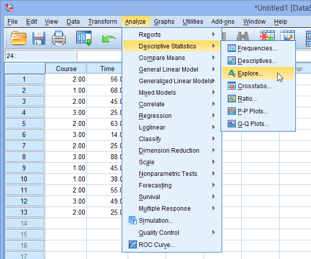 Testing for Normality using SPSS Statistics when you have only one