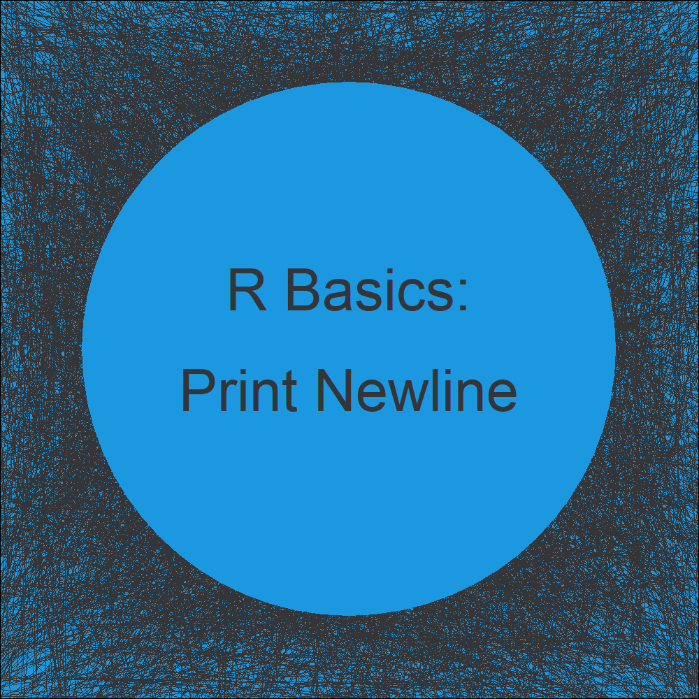 Print Character String to Newline of RStudio Console in R (Example)
