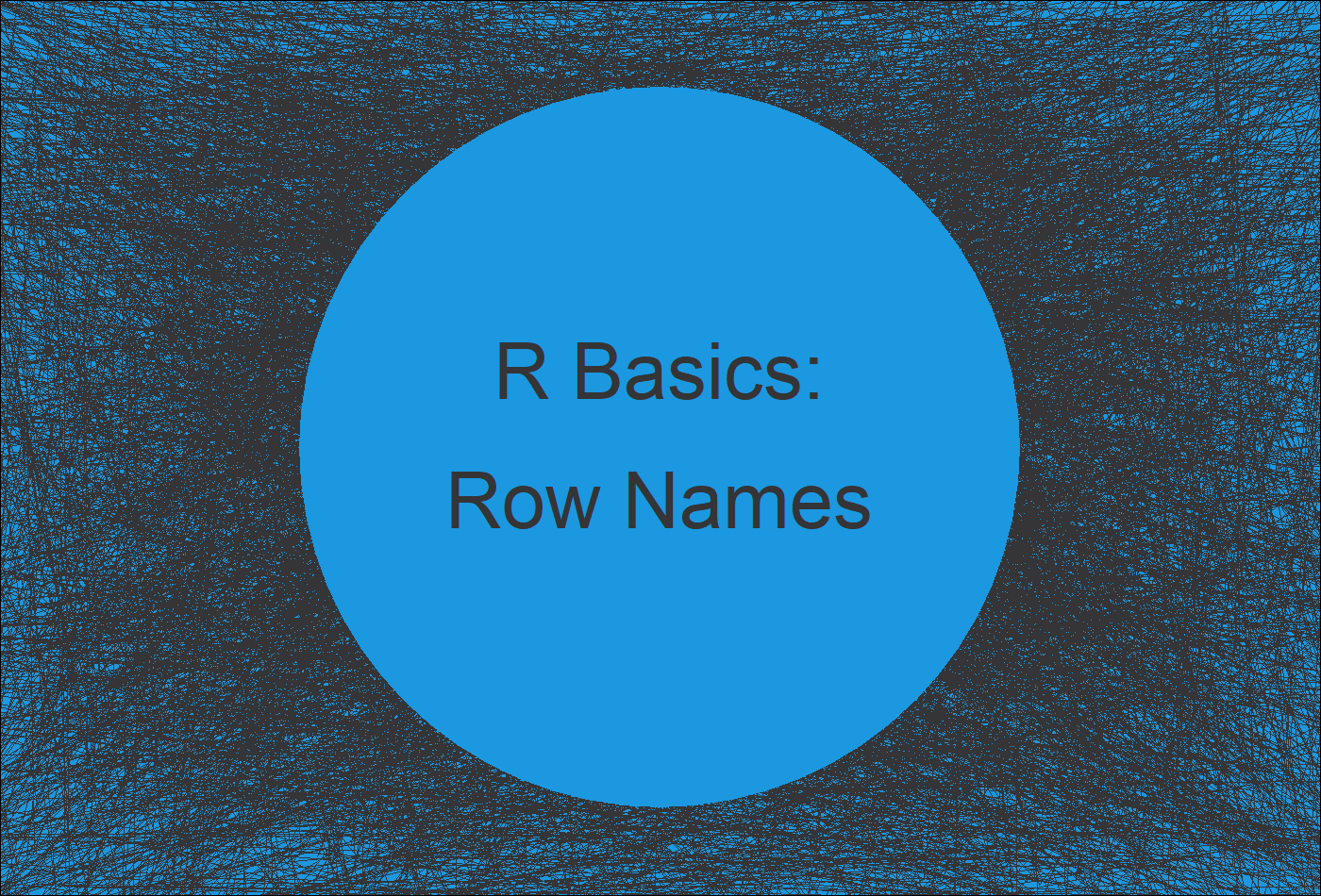 Change Row Names of Data Frame or Matrix in R row.names Function