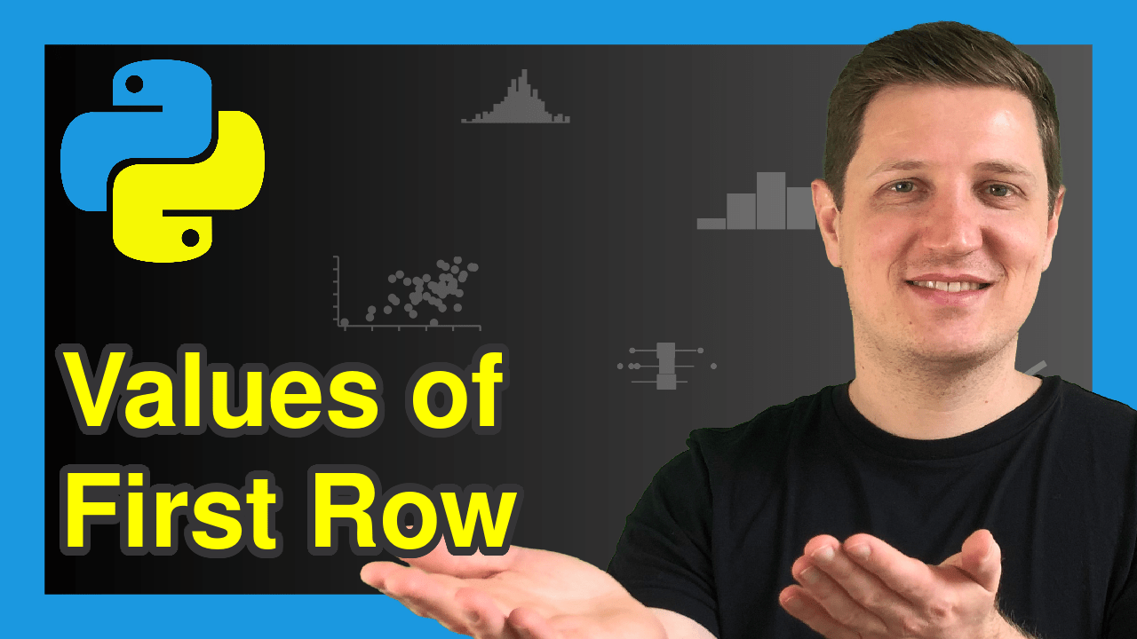 Get Values of First Row in pandas DataFrame in Python Extract & Return
