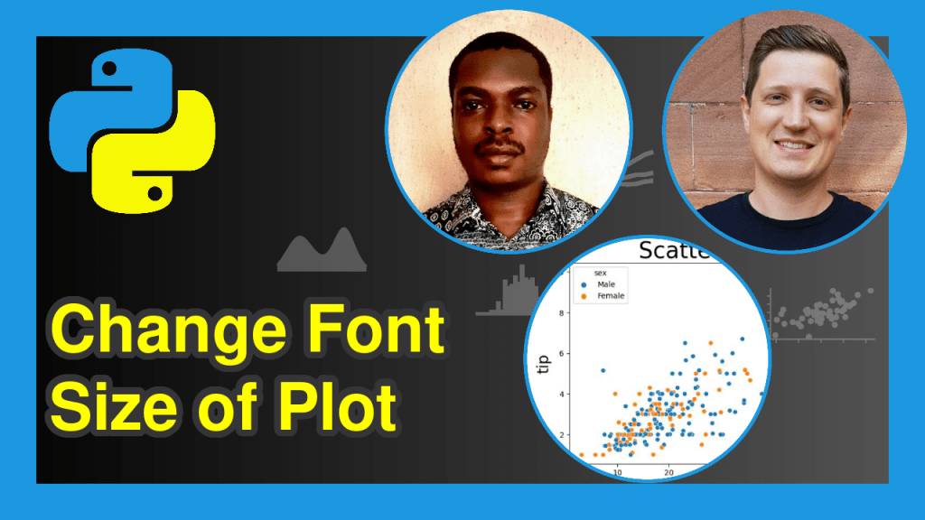Change Font Size of Plot in Python Matplotlib & seaborn (Example)