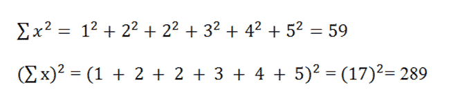Variance and Standard Deviation of a Sample
