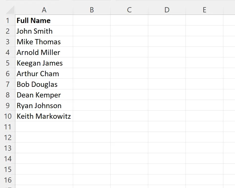 Excel Comment extraire le prénom, l'initiale et le nom de famille