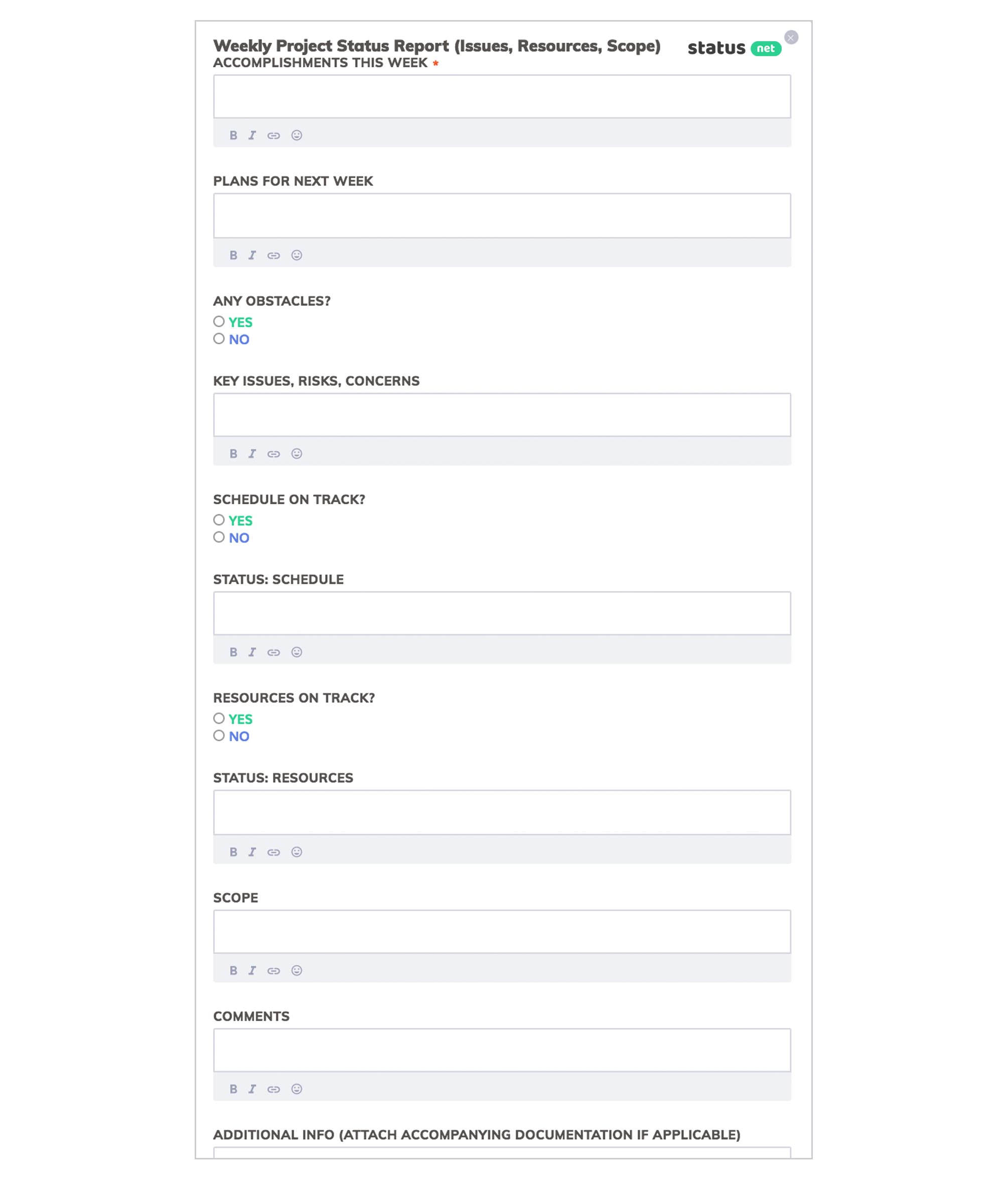 Sales Weekly Report Template