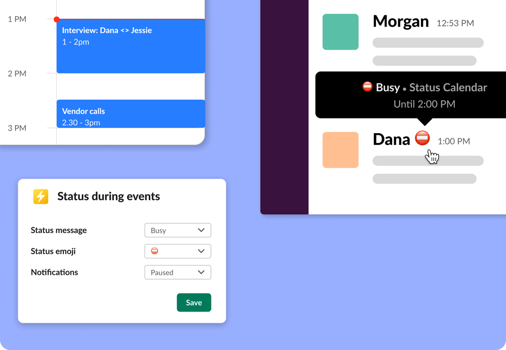 Status Calendar Slack app Update your Slack status automatically