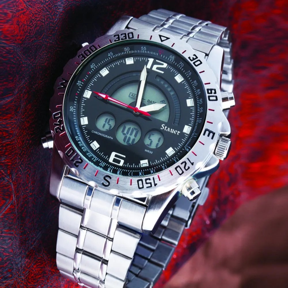 Stauer Compendium Hybrid Watch • Stauer