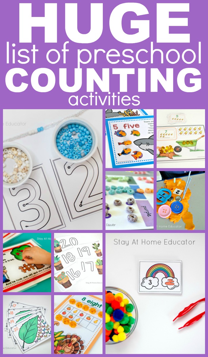 39 HandsOn Preschool Counting Activities Stay At Home Educator