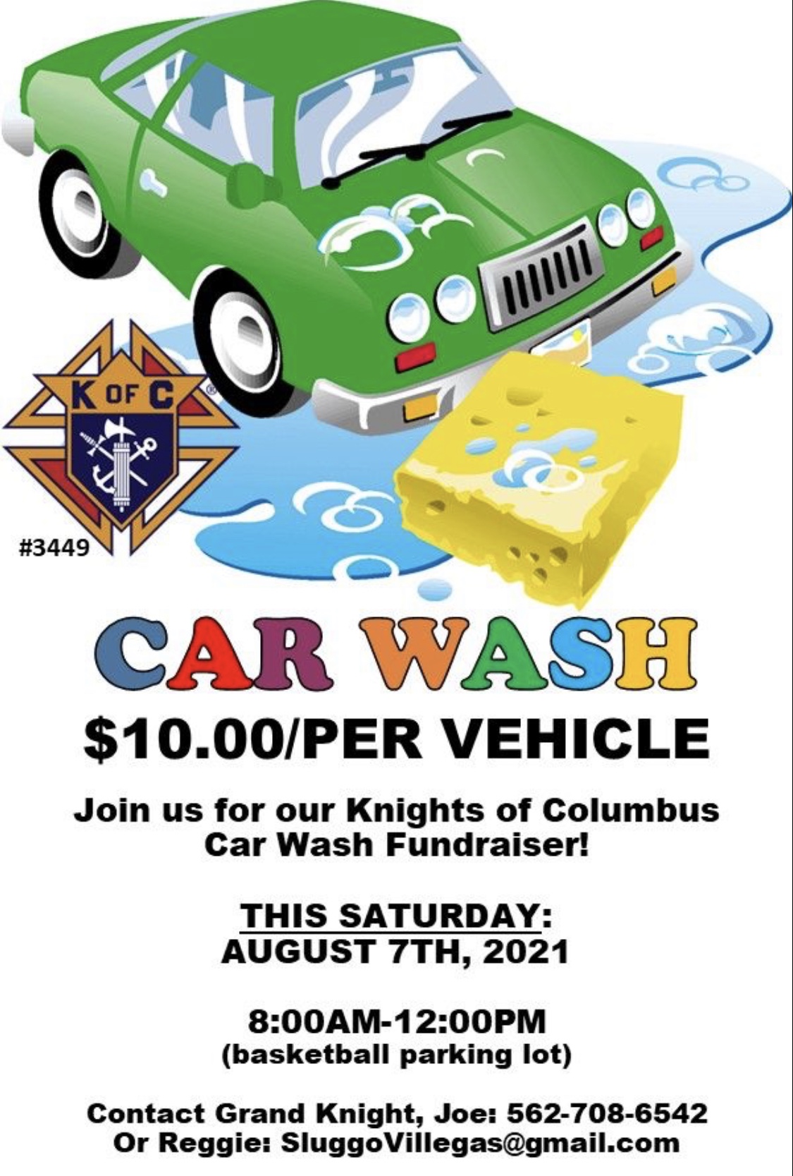 8/7/21 KofC Car Wash ST. BARNABAS CHURCH