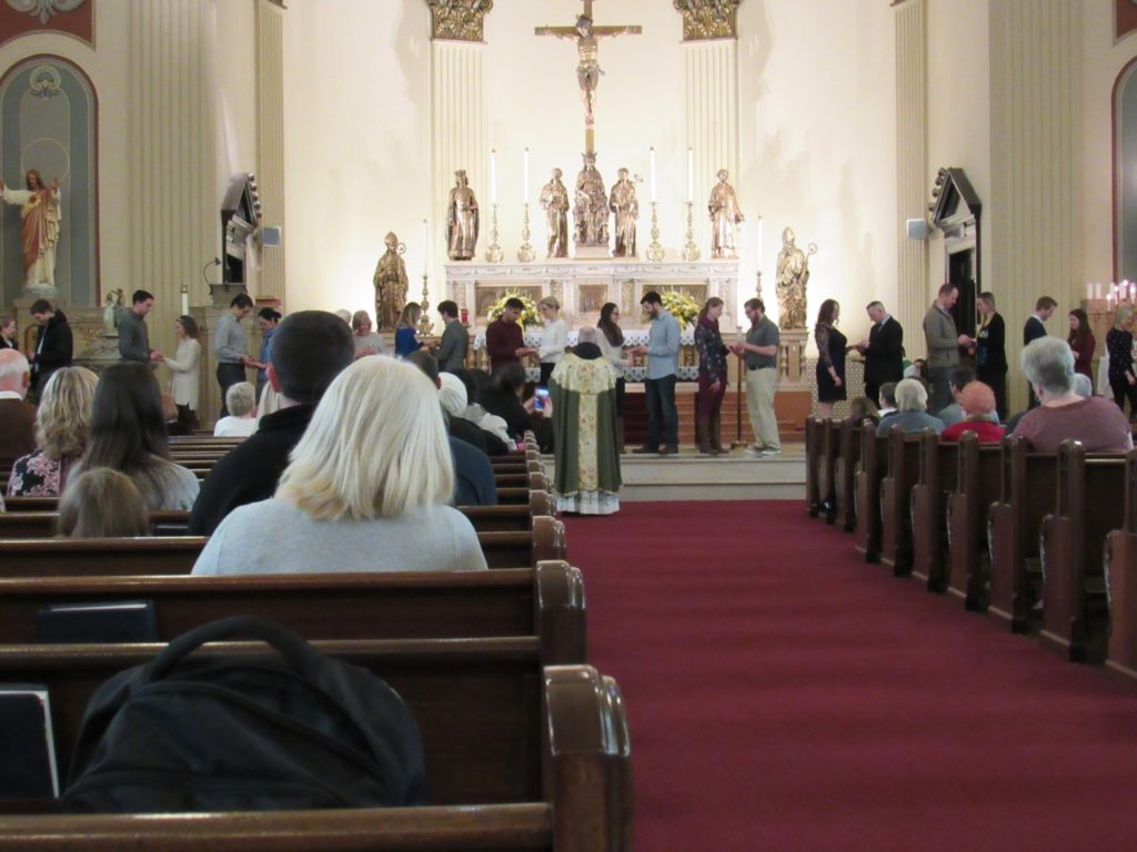 Engaged Couple Blessing 2017 St. Casimir Church at Canton & Patterson