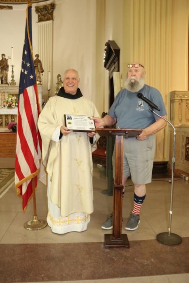 Catholic War Veteran Awards St. Casimir Church at Canton & Patterson Park