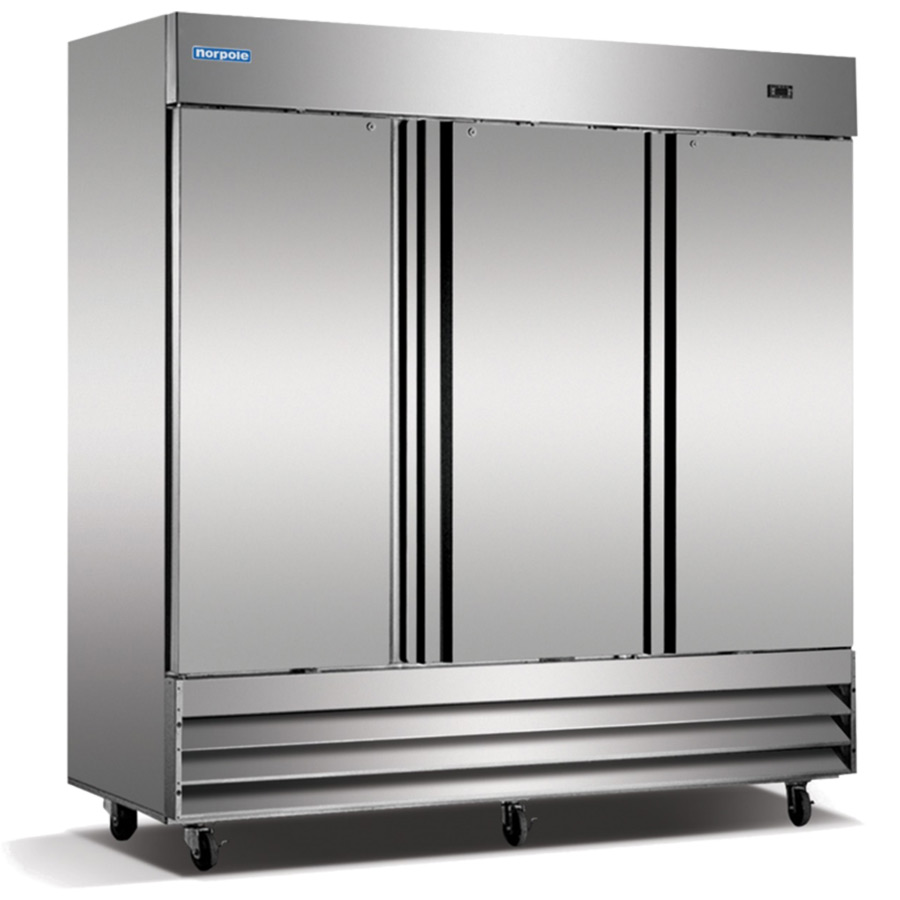 3 Solid Door ReachIn Refrigerator St. Charles Restaurant Equipment