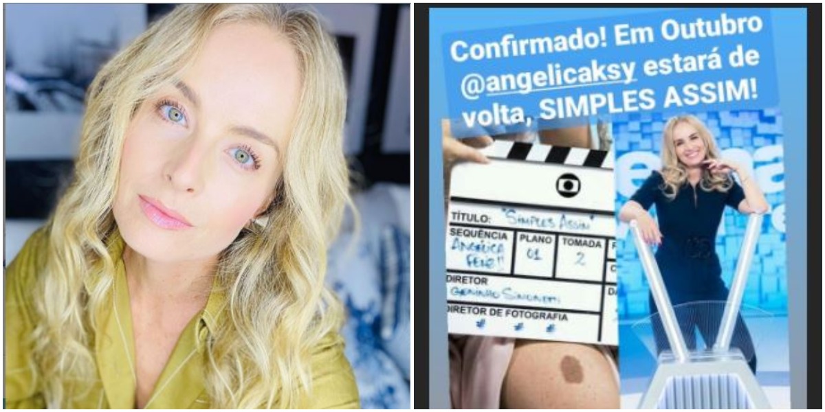 Angélica anuncia data de retorno a TV Globo "Confirmado"