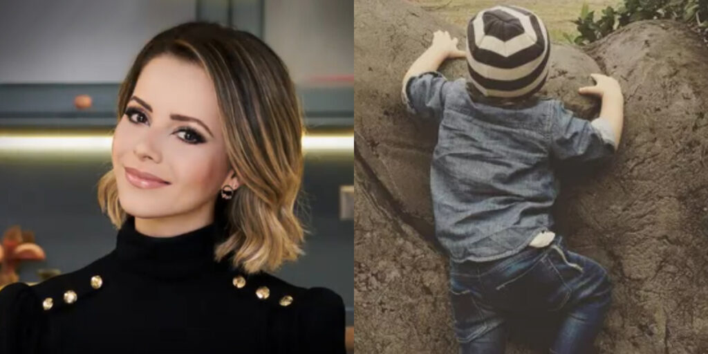 Está desse tamanho Fotos provam como filho de Sandy é lindo