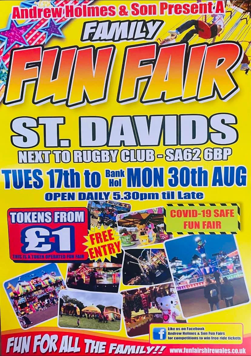Fun fair poster St Davids City Council