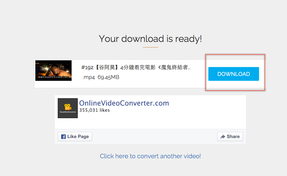 OnlineVideoConverter 將 YouTube 直接下載為各種影音格式，還能設定影片時間範圍