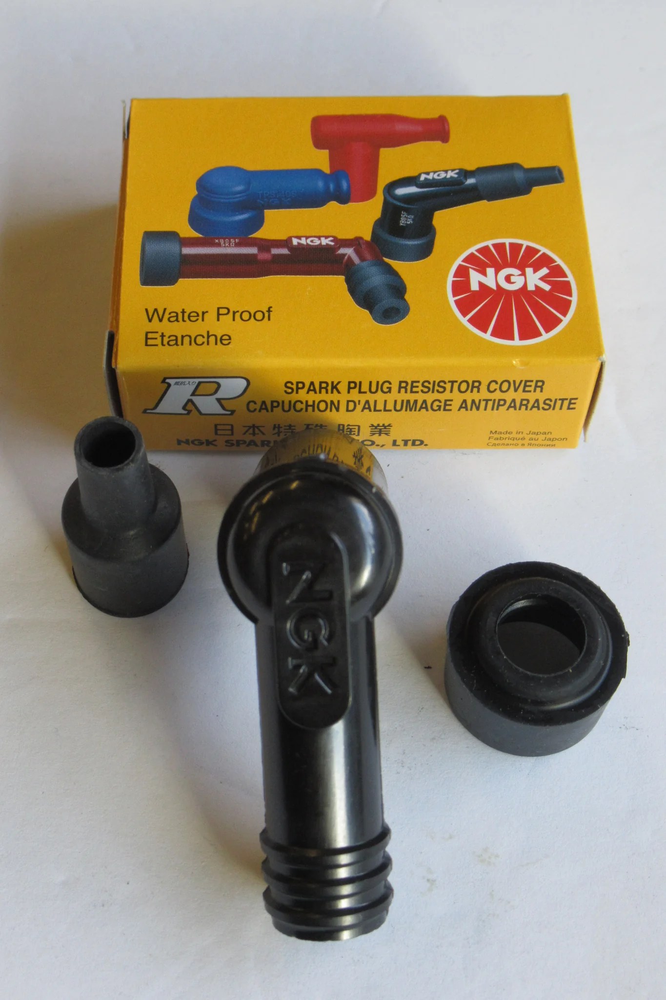 Spark plug cap 5K 5000 ohm resistive classic boot NGK electronic ignit