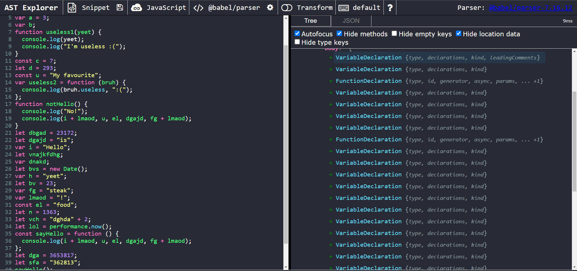 Deobfuscating Javascript via AST Removing Dead or Unreachable Code