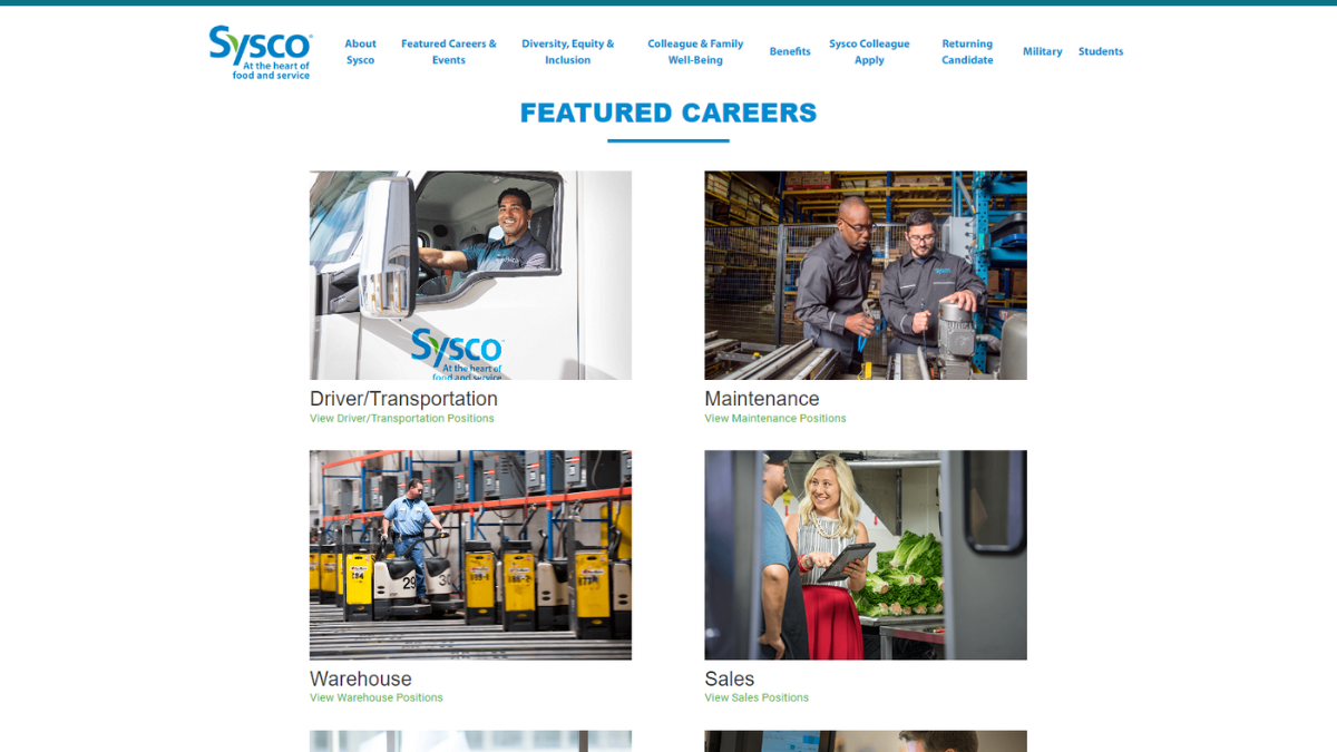 Apply for a Job at Sysco Life insurance and more benefits! Stealth