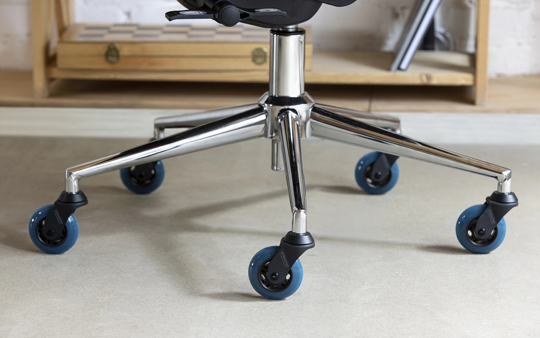 locking Office Chair Wheels Swivel Casters With Brakes STEALTHO
