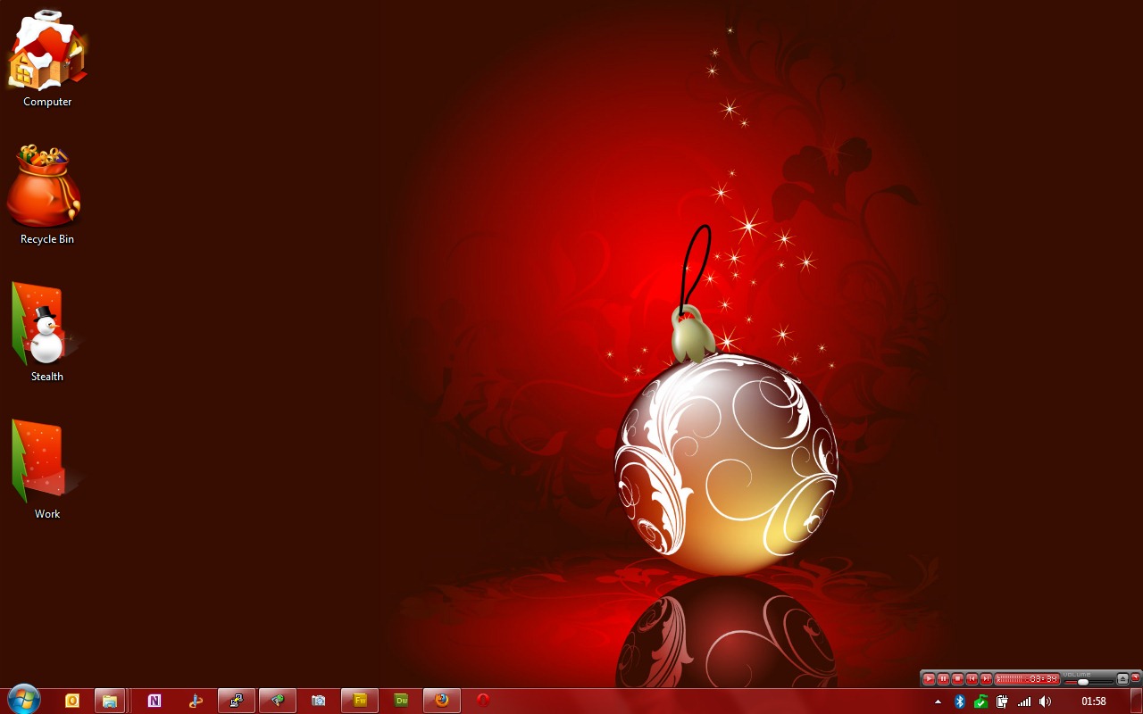 레드 크리스마스 테마 Windows 7 (다운로드) » Stealth Settings