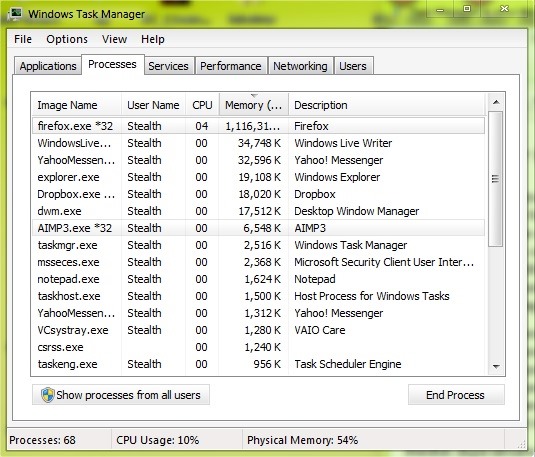 Gerenciador de tarefas em grande estilo Windows 8 para Windows 7